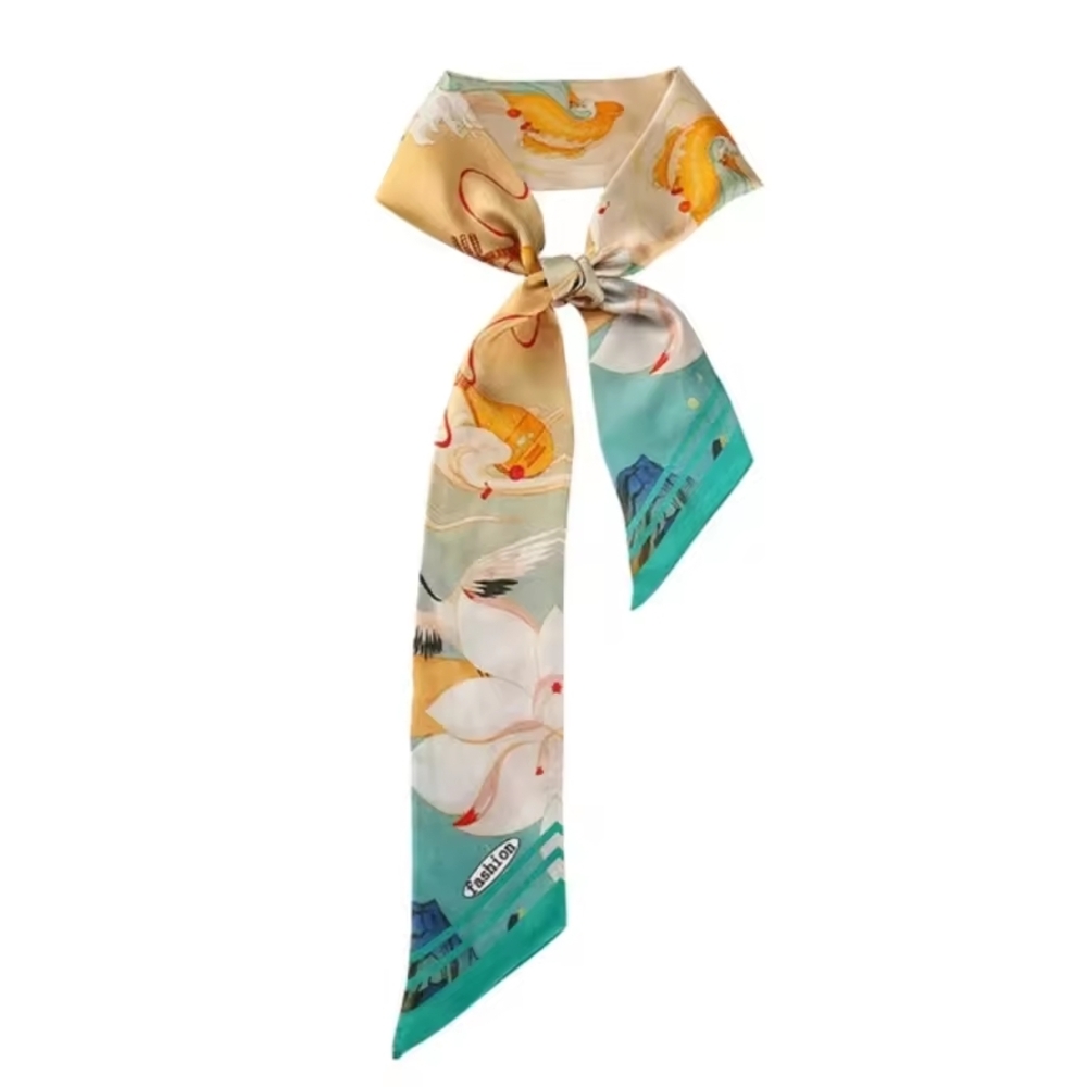Elegant Floral Silk Scarf